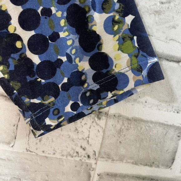 Liz & Company Women's 3/4 Sleeve 3 Button Geometric Collar Blouse Size XL Blue - Picture 5 of 7